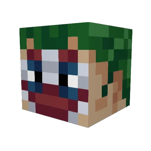 Collige Minecraft avatar head, 3D render