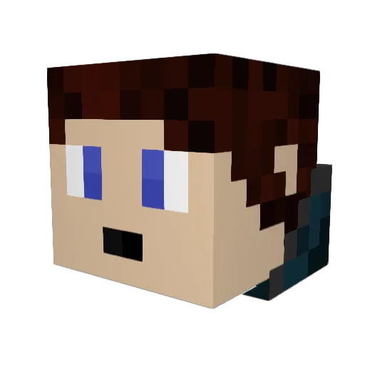 Collinor Minecraft avatar head, 3D render