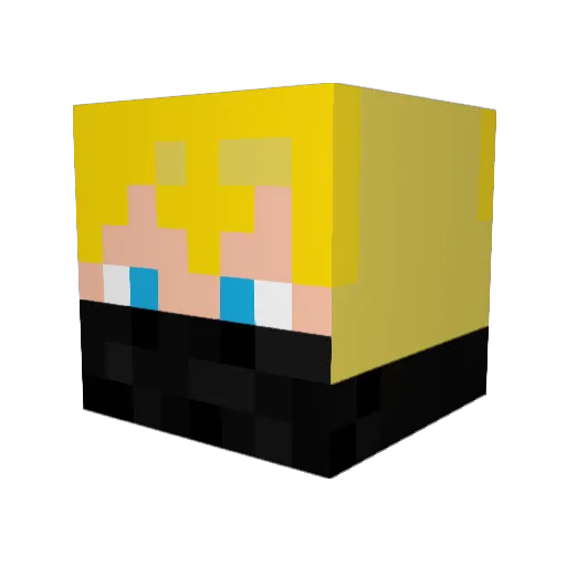Collins89 Minecraft avatar head, 3D render