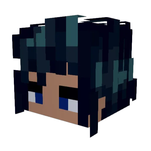 CollinsXS Minecraft avatar head, 3D render