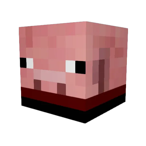 Collofe Minecraft avatar head, 3D render