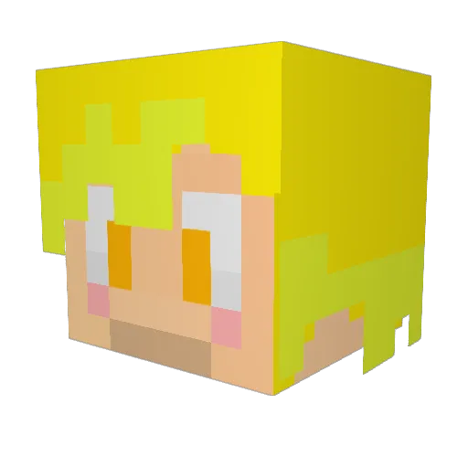 Collonero01 Minecraft avatar head, 3D render