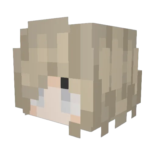 Collora Minecraft avatar head, 3D render
