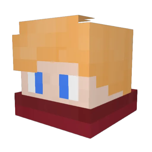 Collos Minecraft avatar head, 3D render