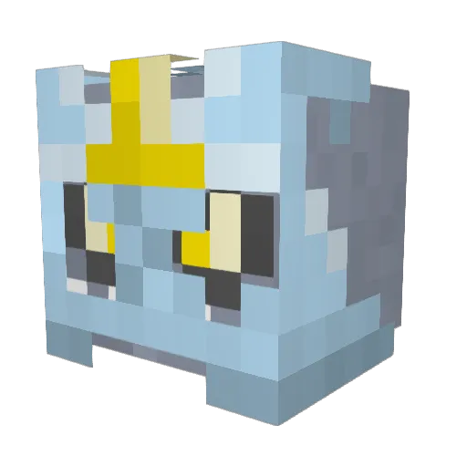 Colmillus Minecraft avatar head, 3D render