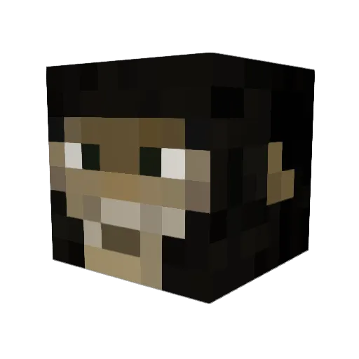ColombianApe Minecraft avatar head, 3D render