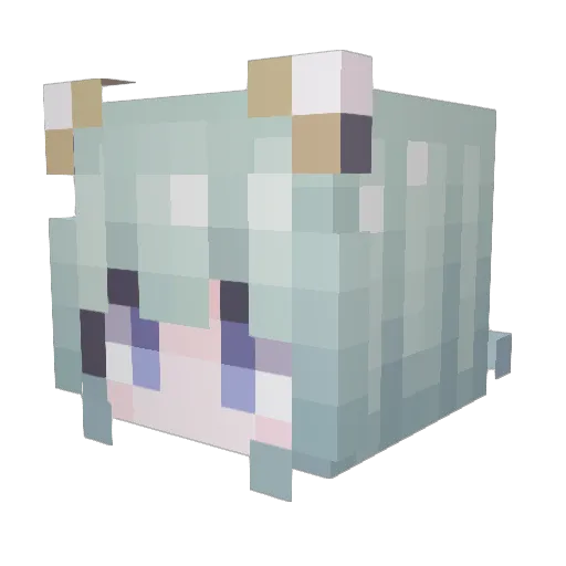 ColombinaSelenia Minecraft avatar head, 3D render