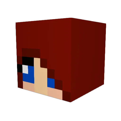 Colombora Minecraft avatar head, 3D render