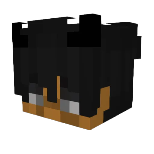 Colon3 Minecraft avatar head, 3D render