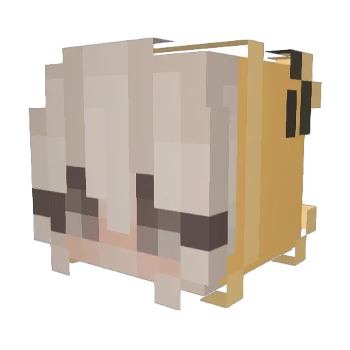 ColonelAna Minecraft avatar head, 3D render