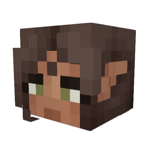 ColonelCorn28 Minecraft avatar head, 3D render