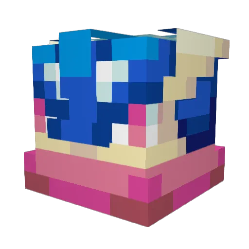 ColonelMustard17 Minecraft avatar head, 3D render