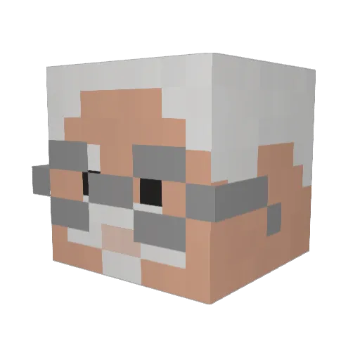 ColonelSanders99 Minecraft avatar head, 3D render