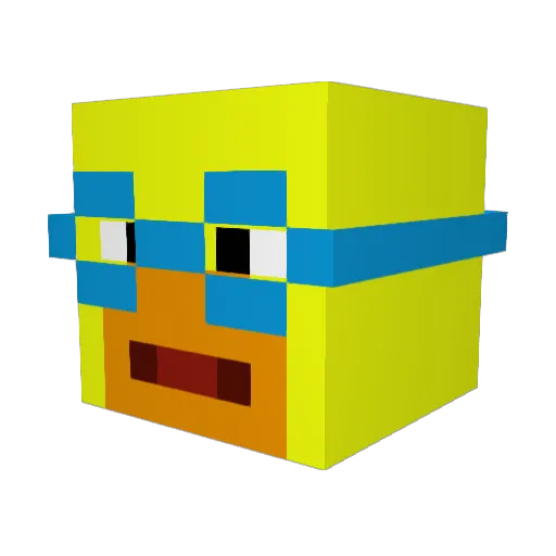 Colonel_Quackers Minecraft avatar head, 3D render