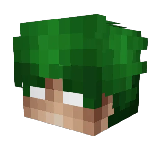 Colones Minecraft avatar head, 3D render