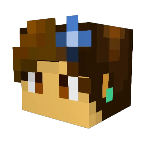 ColonialCyborg Minecraft avatar head, 3D render