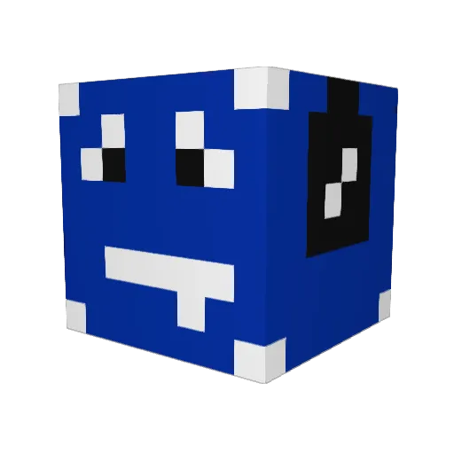Colono2020_ Minecraft avatar head, 3D render