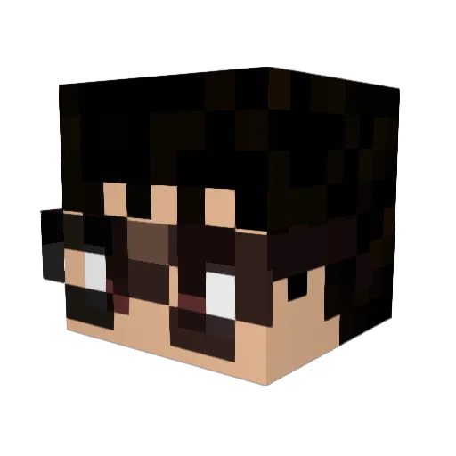 ColorChart Minecraft avatar head, 3D render