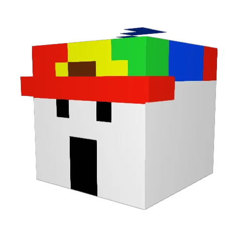 ColorCopter Minecraft avatar head, 3D render