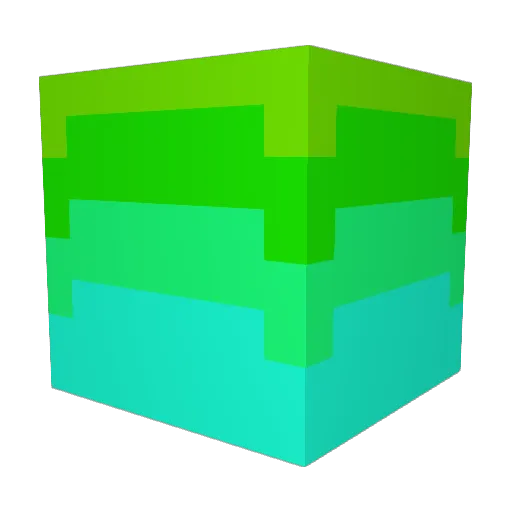 ColorMania Minecraft avatar head, 3D render