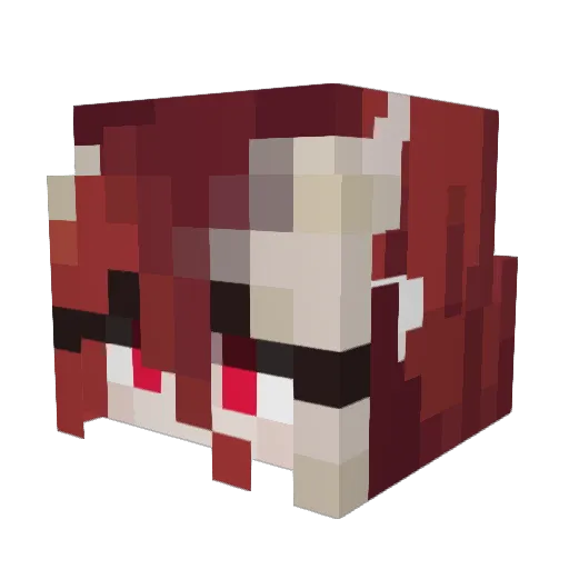 ColorRain Minecraft avatar head, 3D render