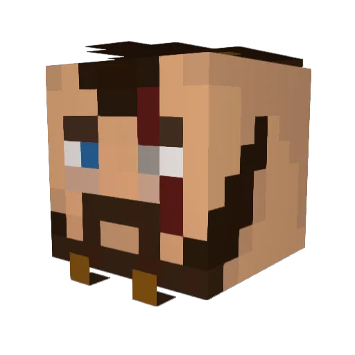 ColoradoOutlaw Minecraft avatar head, 3D render