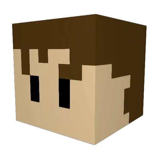 ColoradoY Minecraft avatar head, 3D render