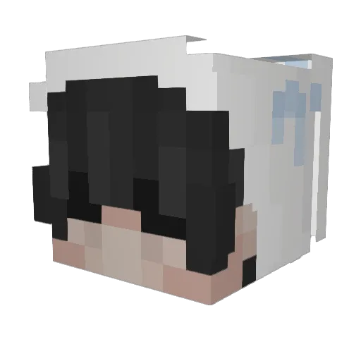 Colorbomb Minecraft avatar head, 3D render