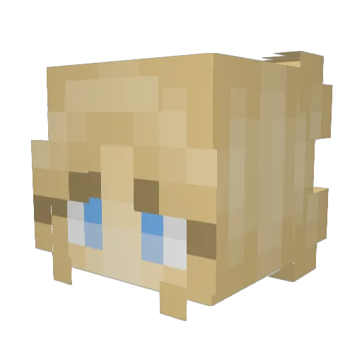 ColoredCookies Minecraft avatar head, 3D render