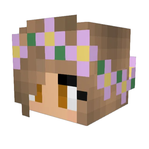 Colorfaulteen Minecraft avatar head, 3D render