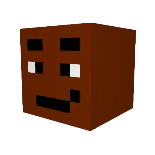 Colorfull443 Minecraft avatar head, 3D render