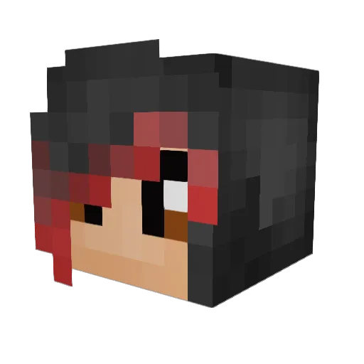 Colors456 Minecraft avatar head, 3D render