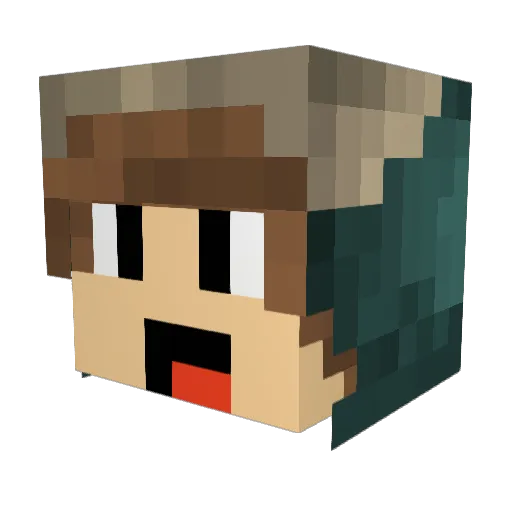 ColosoGamer Minecraft avatar head, 3D render