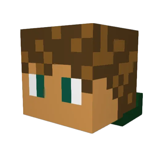 ColossaLoryZ Minecraft avatar head, 3D render
