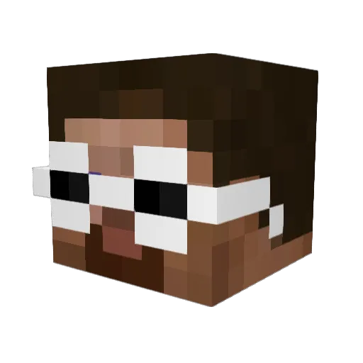 ColossalRat9328 Minecraft avatar head, 3D render