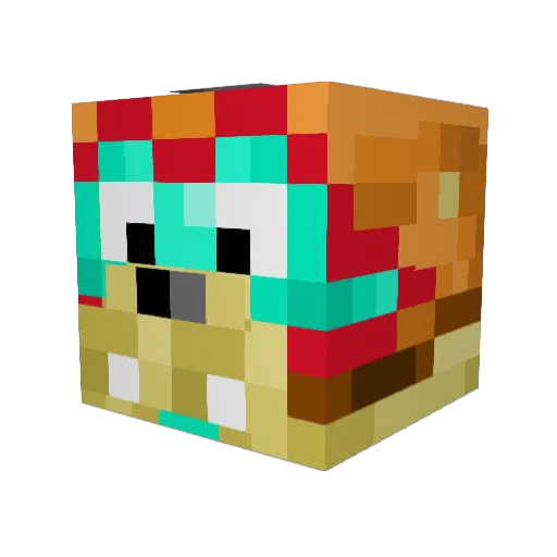 Colossalm0ron Minecraft avatar head, 3D render