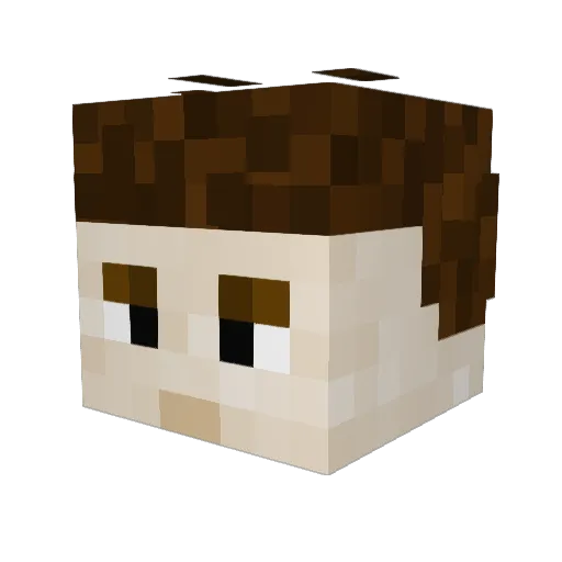 Colossus125 Minecraft avatar head, 3D render