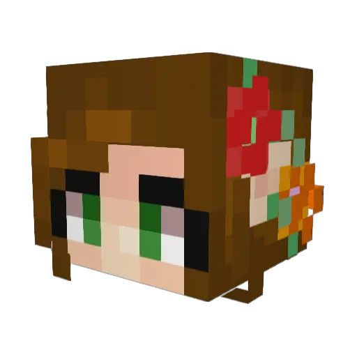 ColourSpectrum Minecraft avatar head, 3D render