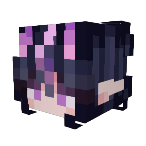 ColouredDemon Minecraft avatar head, 3D render