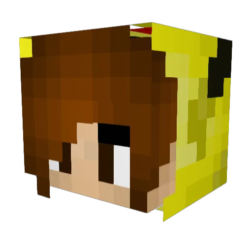 ColourfulPics Minecraft avatar head, 3D render