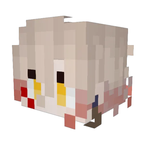 Colourless0 Minecraft avatar head, 3D render