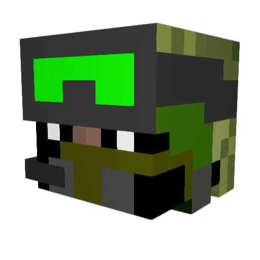 ColtCod Minecraft avatar head, 3D render