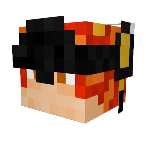 ColtVEVO Minecraft avatar head, 3D render