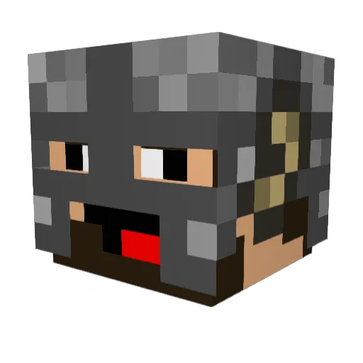 Coltsteel Minecraft avatar head, 3D render