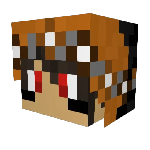 Coltt Minecraft avatar head, 3D render