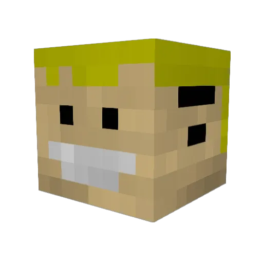 ColumbineIsAJoke Minecraft avatar head, 3D render