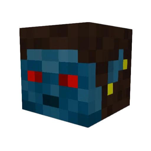 Columbinefuntime Minecraft avatar head, 3D render
