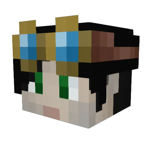 ColumnP Minecraft avatar head, 3D render