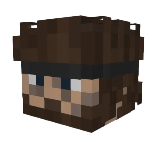 Coluntas Minecraft avatar head, 3D render