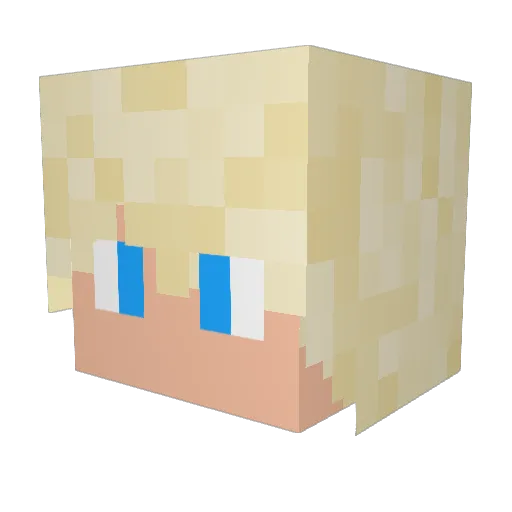Coluse Minecraft avatar head, 3D render